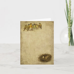 Birds On A Branch- Prim Lil Note Cards Karte