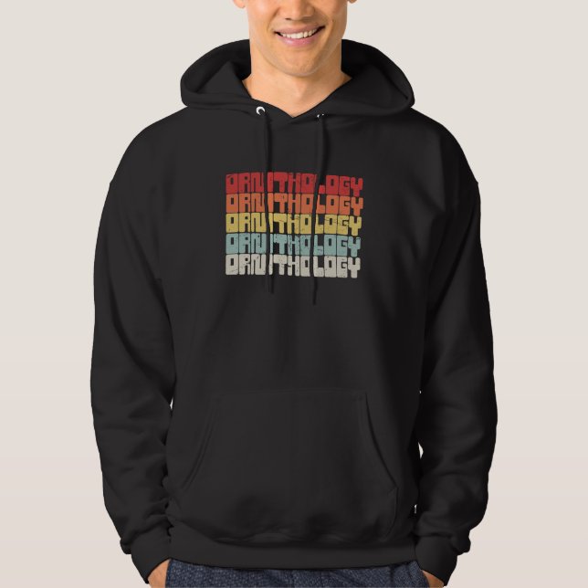 Birds & Ornithology  Retro Funny Ornithologist Hoodie (Vorderseite)