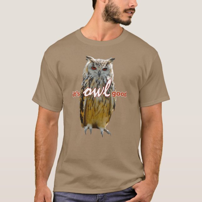 Birds Owls Memeel Vintag T-Shirt (Vorderseite)
