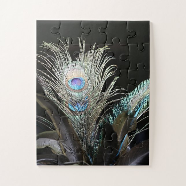 Birds Peacock Feathers Puzzle (Vertikal)