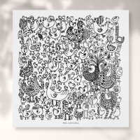 Birds Schwarz-Weiß Zeichnend Kunst Print
