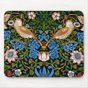 Birds & Strawberries William Morris Kunst & Kultur Mousepad
