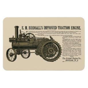 Birdsall's Steam Motor Traktion 1889 Traktor Magnet