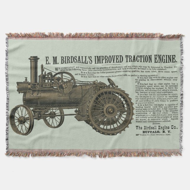 Birdsall's Steam Traction Motor 1889 Farm Traktor Decke (Vorderseite)