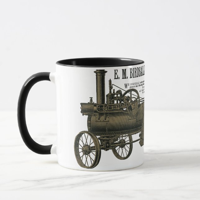 Birdsall's Steam Traction Motor 1889 Farm Traktor Tasse (Links)