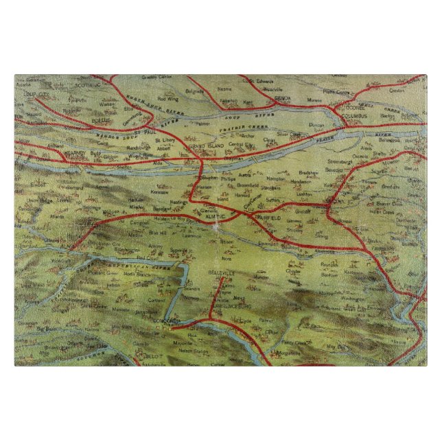 Birdseyes Ansicht-Große Ebenen Schneidebrett (Vorderseite)