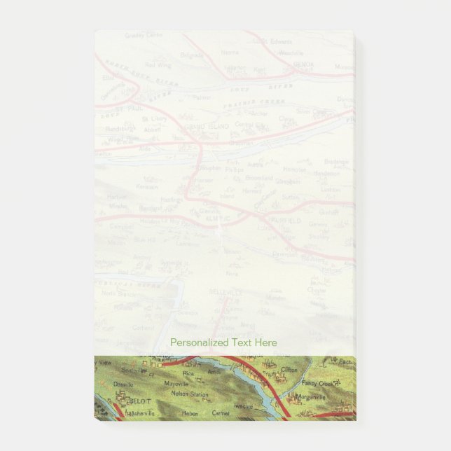 Birdseyes Blick auf die große Ebene Post-it Klebezettel (Vorderseite)