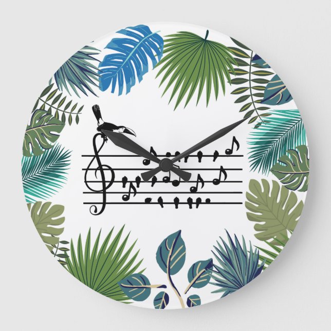 Birdsong toucan große wanduhr (Vorderseite)