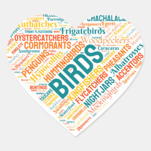 Birdwatcher Geschenk Vogelbeobachter Birds Lover W Herz-Aufkleber