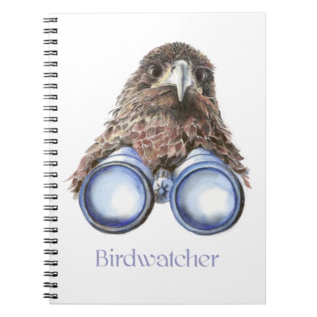 Birdwatcher Hawk Bird beobachtet Spaß Notizblock (Vorderseite)
