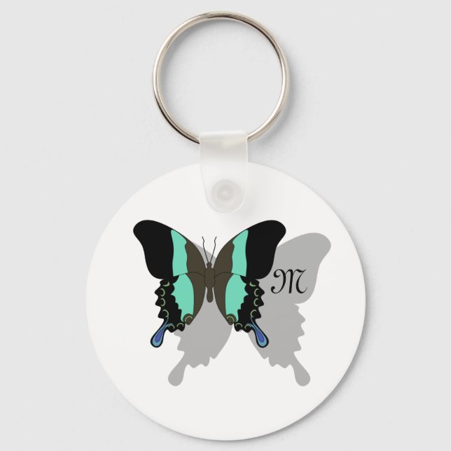 Birdwing Butterfly Shadow Monogram Schlüsselanhänger (Vorderseite)