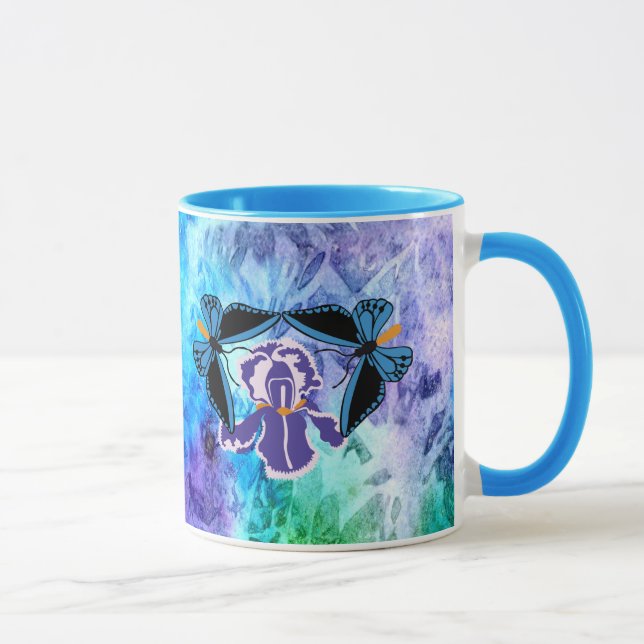 Birdwing Schmetterling auf Iris Tasse (Rechts)