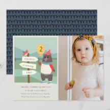 Birdy Bear Meilenstein jedes Foto Geburtstag Einla