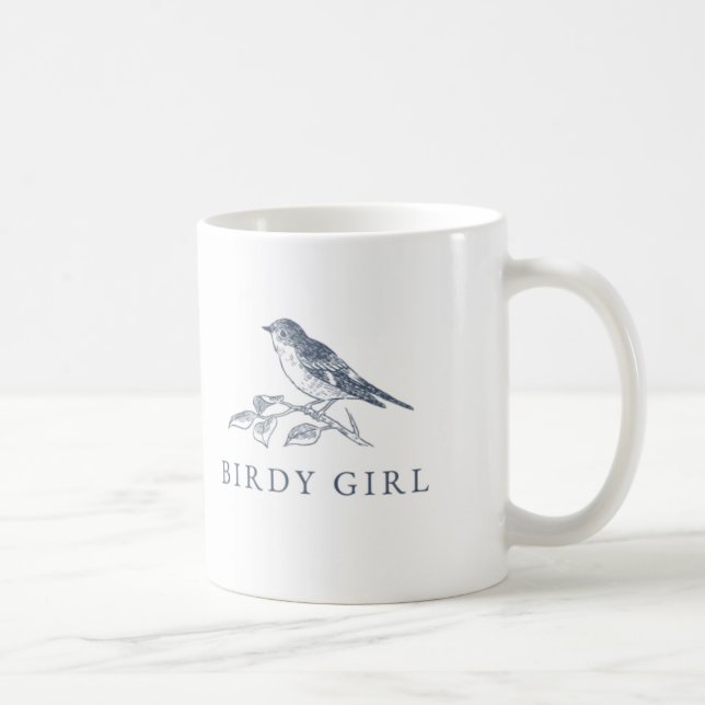 Birdy Girl Bird lover Coffee Tasse (Rechts)