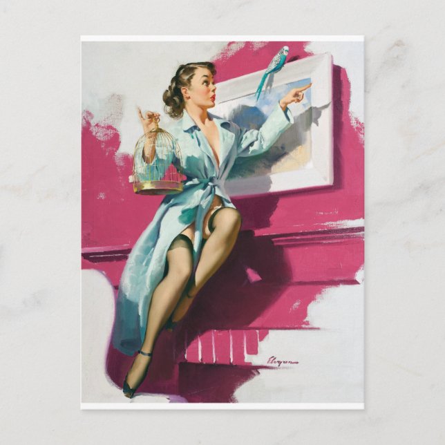 Birdy Pin Up Postkarte (Vorderseite)