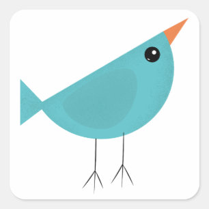 Birdy Quadratischer Aufkleber