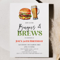 Birgers and Brews Beer Glass Birthday Party