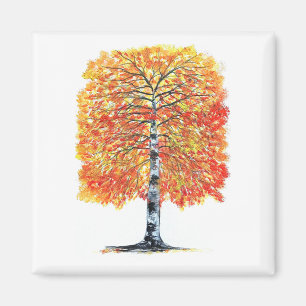 Birke aus Herbst Magnet