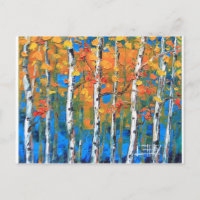 Birken-Baum-Malerei, blaue Birke, fallen