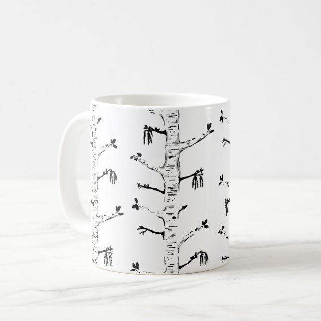 Birken-Baum-Tasse Tasse (Vorderseite Links)