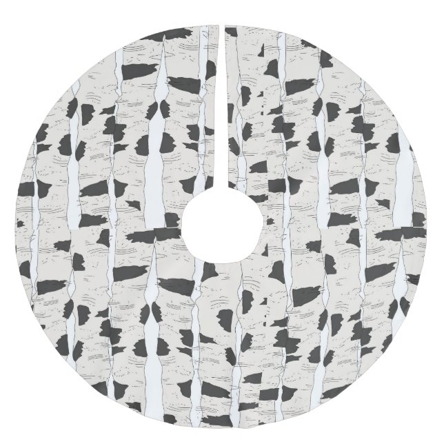Birken-Baumrock Polyester Weihnachtsbaumdecke (Vorderseite)