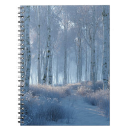 Birken-Strahlender-Schnee-Wald Notizblock