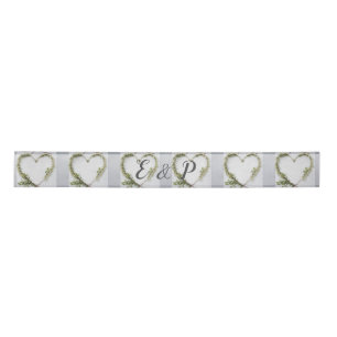 Birkenbarkenhochzeit des eleganten Blumenherzens Satinband
