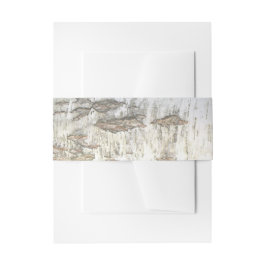 Birkenbauchband für rustikale Hochzeit Einladungsbanderole