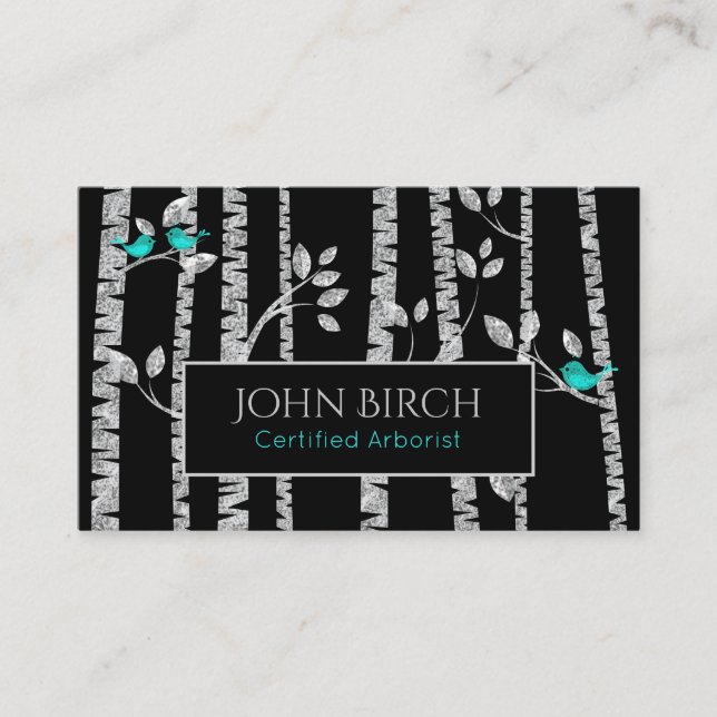 *~* Birkenbaum Blaue Vogelbaumärztin . Arborist Visitenkarte (Vorderseite)