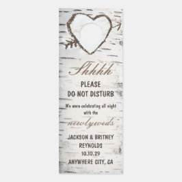 Birkenbaum stört nicht die Gefahr der Hochzeitssig Türanhänger