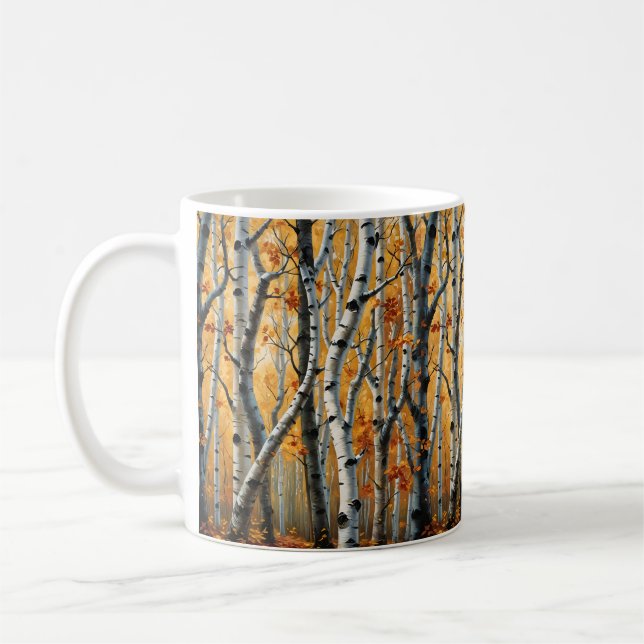 Birkenbaum-Tasse Herbst Kaffeetasse (Links)