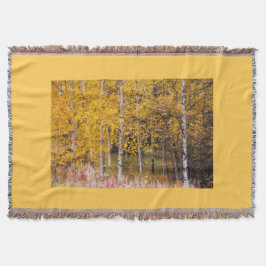 Birkenbäume, die auf dem Wurf gedruckt wurden Decke