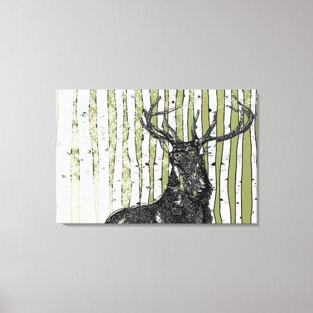 Birkenbäume, die Sie als Hintergrundfarbe auswähle Leinwanddruck (Vorderseite)