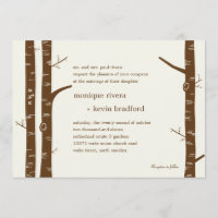 Birkenbaume Hochzeitseinladung - Mandeln