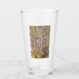 Birkenbäume in einem Wald (Roerich) Glas