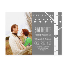 Birkenreihenleuchten Foto Save the Date