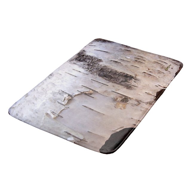 Birkenrinde Badematte (Schrägansicht)