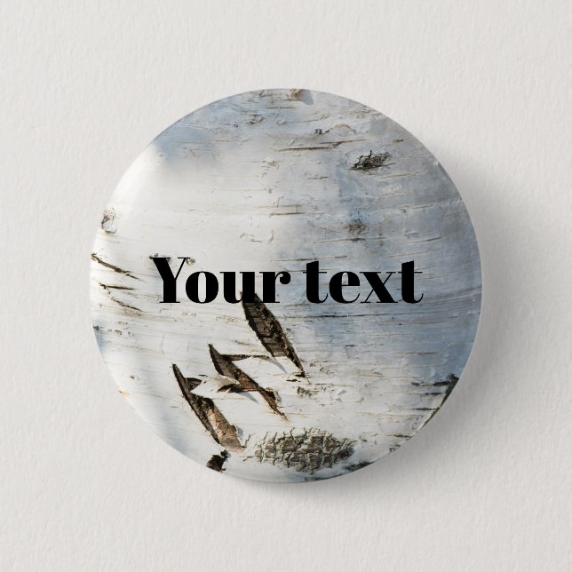 Birkenrinde Button (Vorderseite)