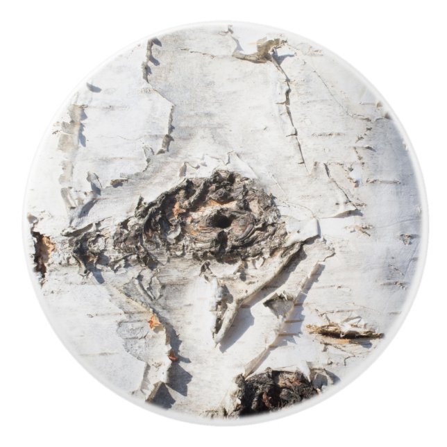 Birkenrinde Keramikknauf (Vorderseite)