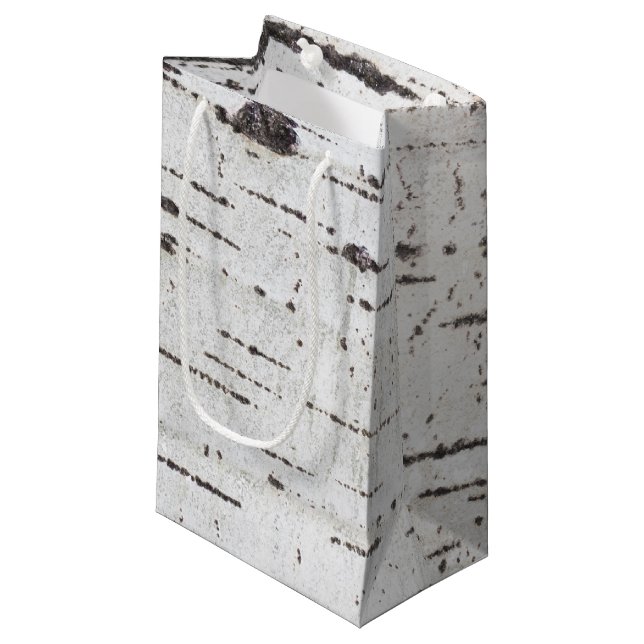 Birkenrinde Kleine Geschenktüte (Vorderseite Schrägansicht)