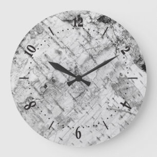 Birkenrinde-Muster große Uhr
