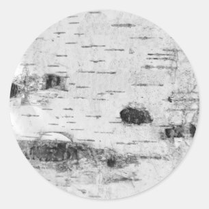 Birkenrinde-Muster klassischer Rundaufkleber Runder Aufkleber