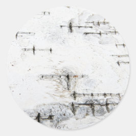 Birkenrinde Runder Aufkleber