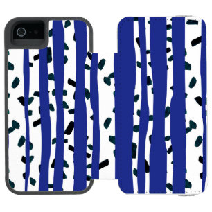 Birkenstämme auf Blau Incipio Watson™ iPhone 5 Geldbörsen Hülle