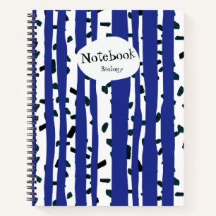 Birkenstämme auf Blau Notizbuch