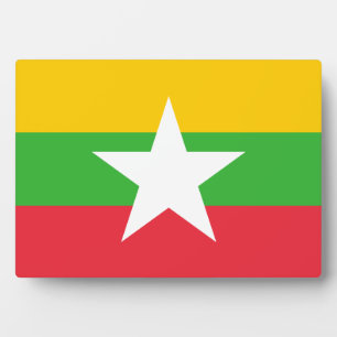 Birma-Flagge; Myanmar Fotoplatte