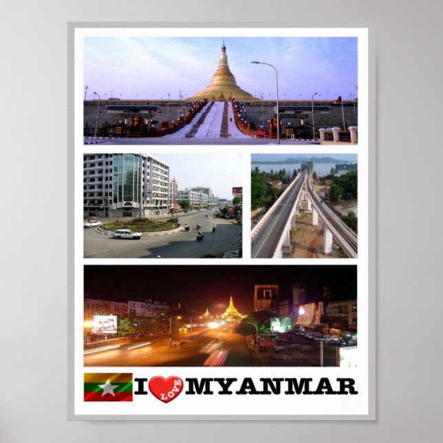 Birma/Myanmar - I Liebe - Poster (Vorne)