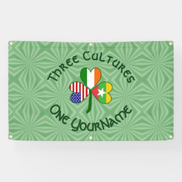 Birma/Myanmar - Irische Kleeblatt-Fahne Personalis Banner