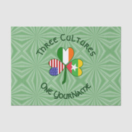 Birma/Myanmar - Irische Kleeblatt-Fahne Personalis Seidenpapier