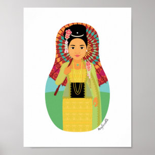 Birma, Myanmar Matryoshka Poster